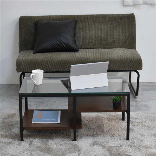 ガラスセンターテーブル ブラウン ガラスセンターテーブル 〔ブラウン〕 組立品 : SHOPイーアスYahoo!店