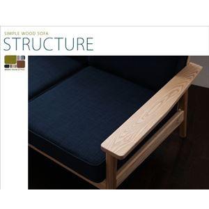 【新品】 ソファー 3人掛け モスグリーン シンプル木肘ソファ 【XUR9718994805】(35128円)