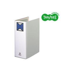 （まとめ）TANOSEE パイプ式ファイル 片開き A4タテ 100mmとじ グレー 10冊