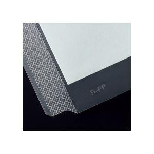 （まとめ）TANOSEE 再生2穴透明ポケット（台紙あり） A4タテ グレー 100枚入×10パックの画像