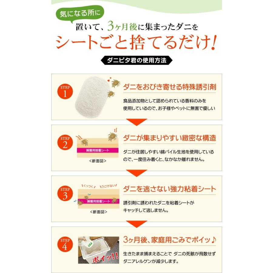 新登場 ダニピタ君 (お試し用3枚入) 日本製 安心安全 ダニ対策 ダニ
