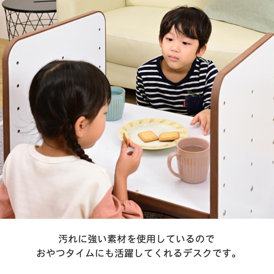 ソフトエッジで安全なキッズ つくえ 高さ調整 可能な デスク 幅60 奥行