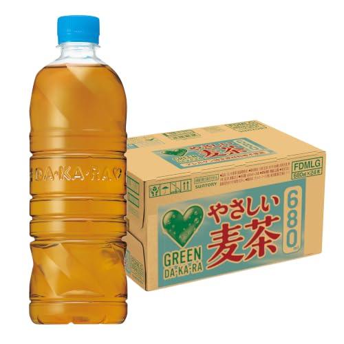 GREEN DA・KA・RA(グリーンダカラ) サントリー やさしい麦茶 ラベルレス お茶 ペットボトル 680ml ×24本 まとめ売り実施中 | 