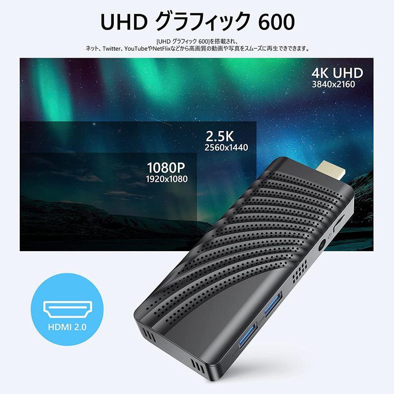 NiPoGi スティックpc ミニpc Windows 11 Pro mini pc T6Pro Celeron J4125 8GB DDR スティックpc ミニpc Windows Pro mini pc T6Pro Celeron J4125 8GB