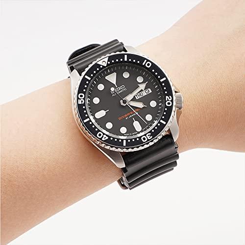 セイコー 腕時計交換用バンド 取付幅18mm 20mm 22mm 24mm 潜水用防水ゴムベルト ラバーストラップ DAL0BP SKA293J2 SKA291J1 (20mm) |  | 05