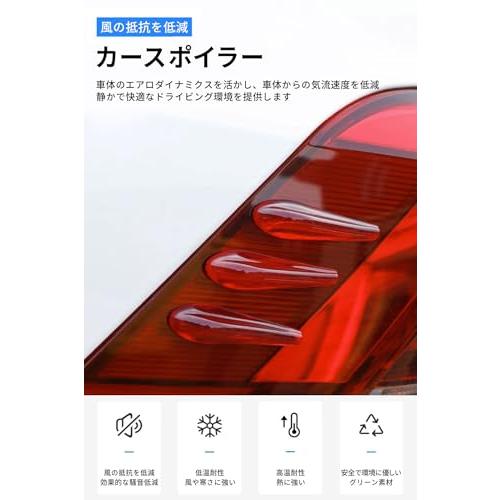ボルテックスジェネレーター 12パック ノイズ低減, 衝撃保護, 取付け簡単, カーエクステリア, カーアクセサリー, 装飾, 保護, 透明 (オープン) |  | 02