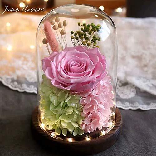 プリザーブドフラワー ガラスポット ドライフラワー バラ ロース ピンク 誕生日 プレゼント おしゃれ メッセージカード付き ケース入り 手提げ袋付き S Shop Erfolg 通販 Yahoo ショッピング