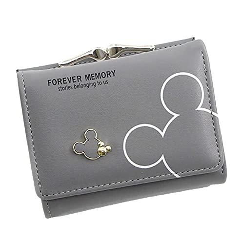 シンプルな大人可愛い財布二つ折り キャラシルエット入り [wallet 