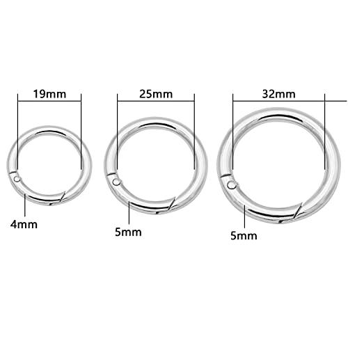 丸型 カラビナ 6個セット キーホルダー パーツ キーリング ニッケル DIY材料 手作り 手芸用品 (内径32mm, アンティークゴールド)｜shop-ermine｜03