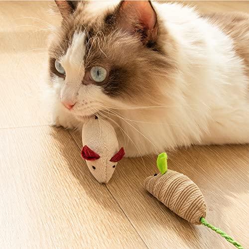 MEOW 猫とネズミのおもちゃ 猫び 噛むおもちゃ ペットのおもちゃ シミュレーションぬいぐるみマウス 運動不足を和らげ ストレスを和らげる （3点セッ｜shop-ermine｜02