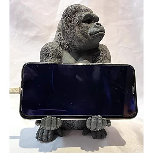 宅配便配送 スマホスタンド ゴリラ 12 12 高さ19cm 重量 480g Qy 219 かわいい 動物 キャラクター おもしろ 部屋用 Aynaelda Com