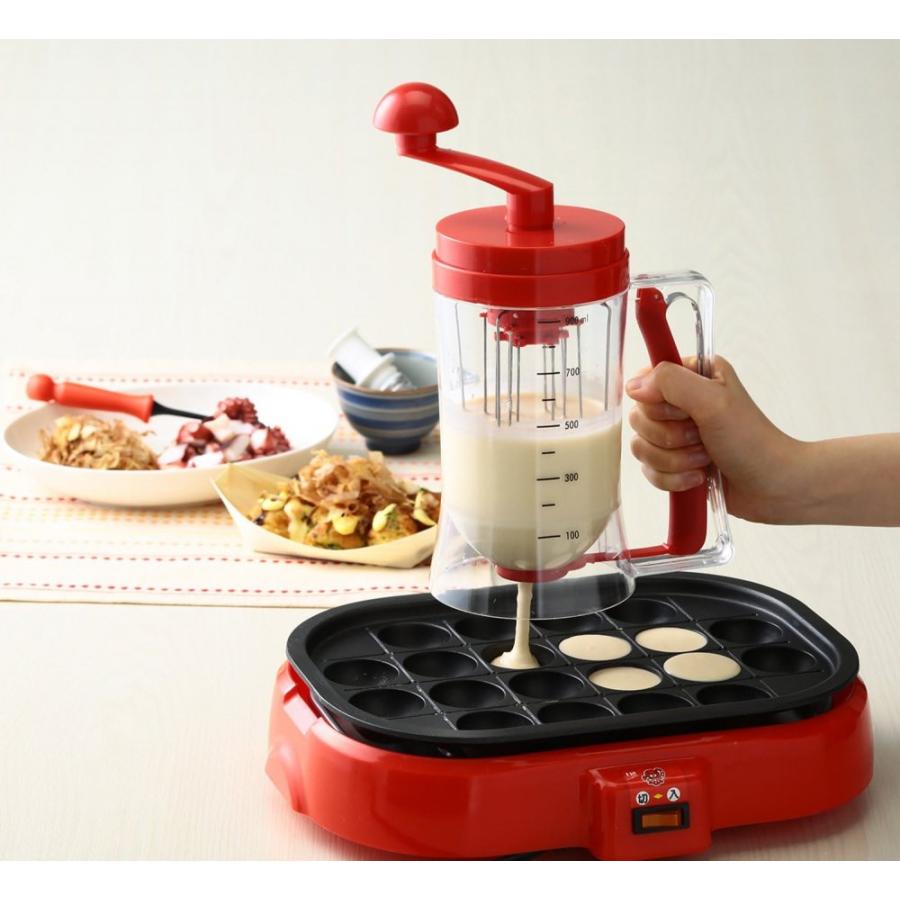 粉つぎ器 たこ焼き 粉つぎ名人 900ml かき混ぜ器 レバーを引くだけで