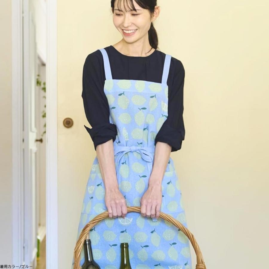 エプロン おしゃれ かわいい インド綿100％ 天然素材 チェック