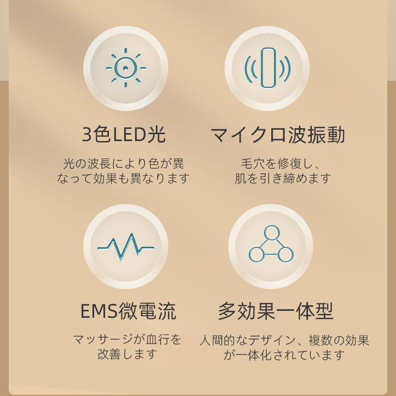 美顔器 EMS リフトアップ効果 母の日 3色光エステ ラジオ波 美肌 美顔 たるみ ほうれい線 しわ 改善 プレゼント おすすめ｜shop-forugole｜04