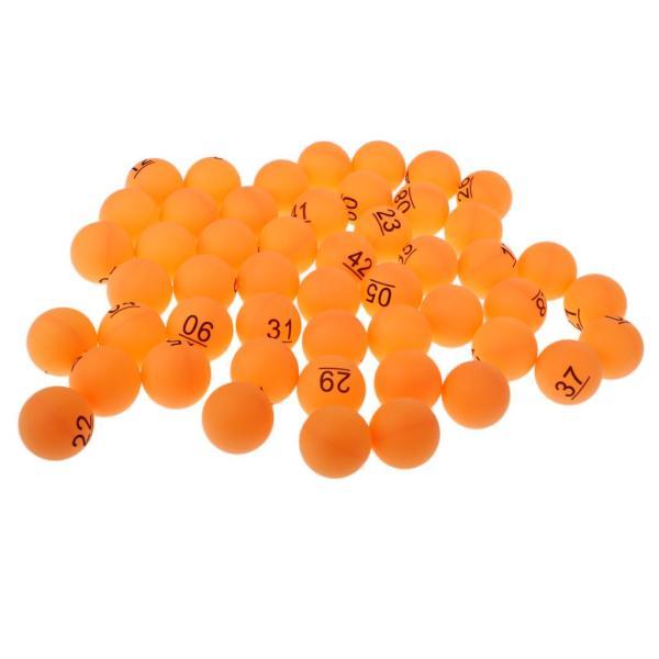 約50枚 PP材料 テーブルテニスボール 40mm 番号1  -  50   オレンジ色｜shop-fukumaru｜04