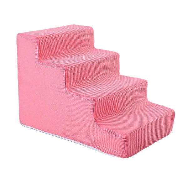 ピンクの 4 ステップ パピーステップ ドッグステップ ペット用階段 ハイベッドとソファ用｜shop-fukumaru｜04