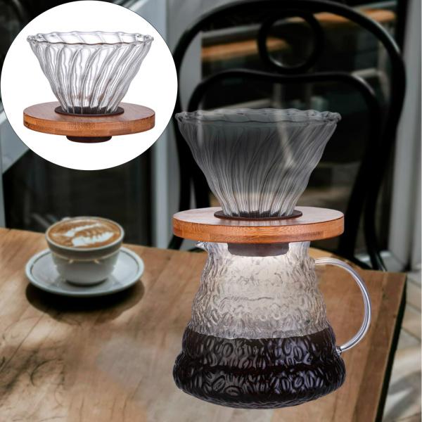 再利用可能なーヒーフィルターカップ自家製のコーンコーヒーに注ぐ漏れやすいカップーヒー用木製パレット付きコーヒーメーカーフィルターブリューワー , 大き｜shop-fukumaru｜08