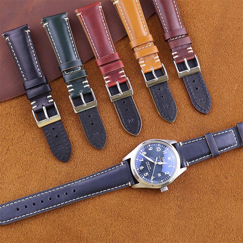 時計ベルト 本革 コードバン風 18mm 20mm 22mm 24mm 交換用 腕時計 バンド メンズ レディース 工具不要 簡単交換 レザー スマートウォッチ |  | 14