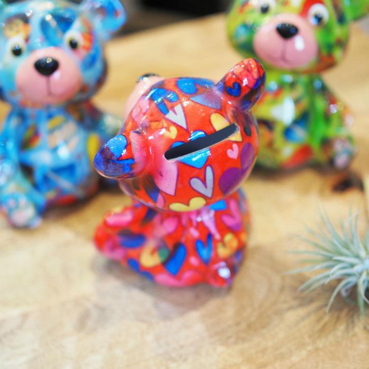 POMME PIDOU ポンピドゥ 貯金箱 AS303-095 9.5cm 陶器製 くま