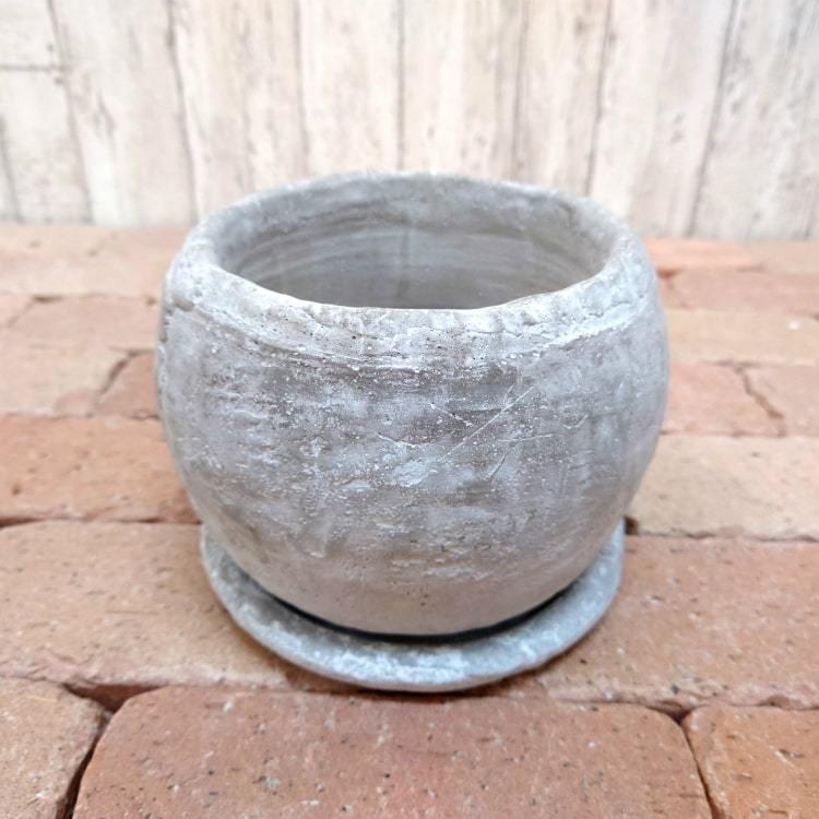 おしゃれ都会派トール型こうきゅうコンクリポット12号9号お買い得2枚セット おしゃれ都会派トール型こうきゅうコンクリポット12号9号お買い得2枚