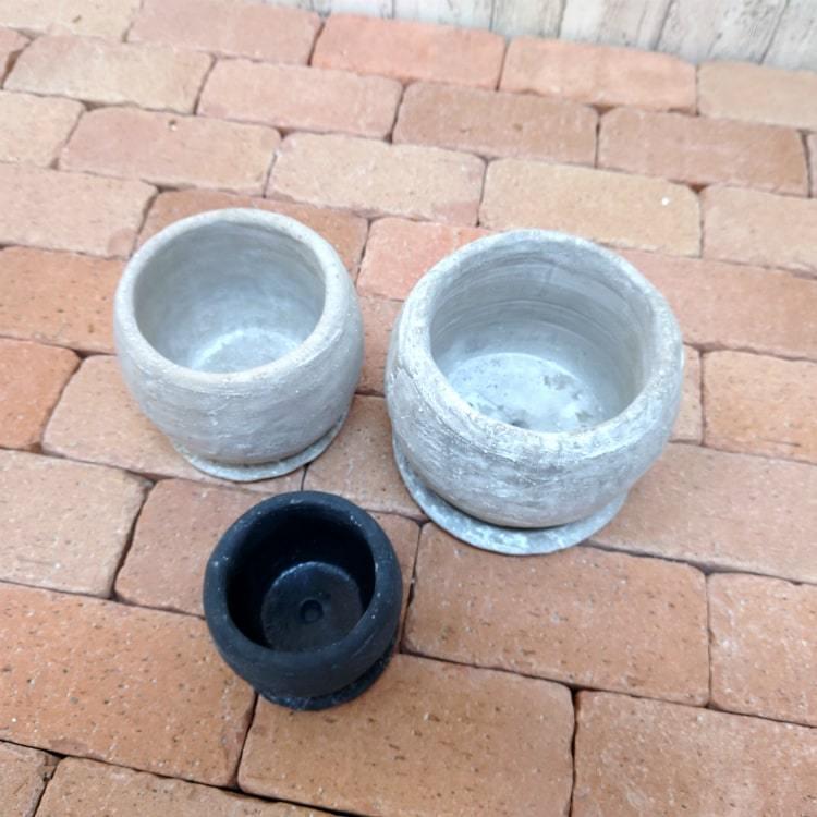 おしゃれ都会派トール型こうきゅうコンクリポット12号9号お買い得2枚セット おしゃれ都会派トール型こうきゅうコンクリポット12号9号お買い得2枚