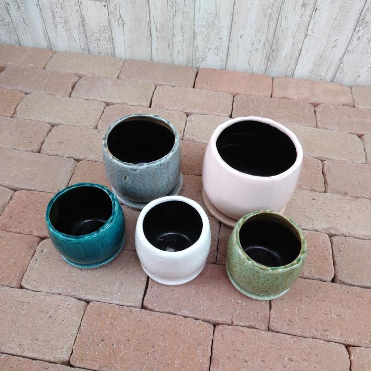 植木鉢 おしゃれ 陶器鉢 釉薬がきれいな卵型ポット MM038-115 4 植木鉢 おしゃれ 陶器鉢 釉薬がきれいな卵型ポット MM038-115 4