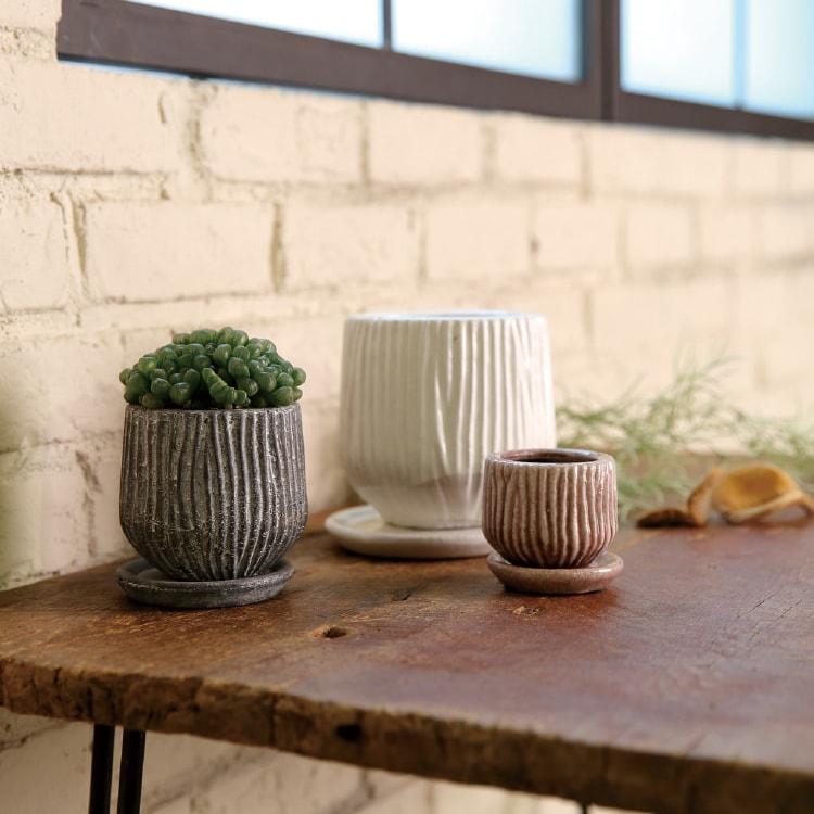 植木鉢 おしゃれ 陶器鉢 ルミオラポット MM063-130 4号(13cm) 鉢底穴