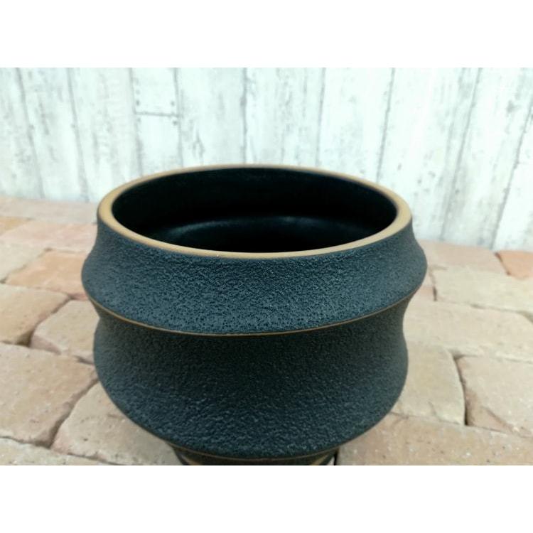 植木鉢 おしゃれ 陶器鉢 マットブラックなシンプルポット ST7332-190 6