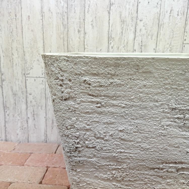 植木鉢 おしゃれ プラスチック ストーンスクエアポット UN002-400 13号(40cm) 鉢底穴有り 鉢カバー 軽い 大型 FRP モダン 角型_5