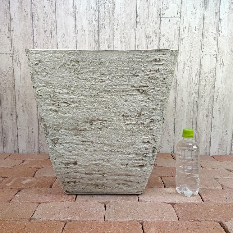 植木鉢 おしゃれ プラスチック ストーンスクエアポット UN002-400 13号(40cm) 鉢底穴有り 鉢カバー 軽い 大型 FRP モダン 角型_8