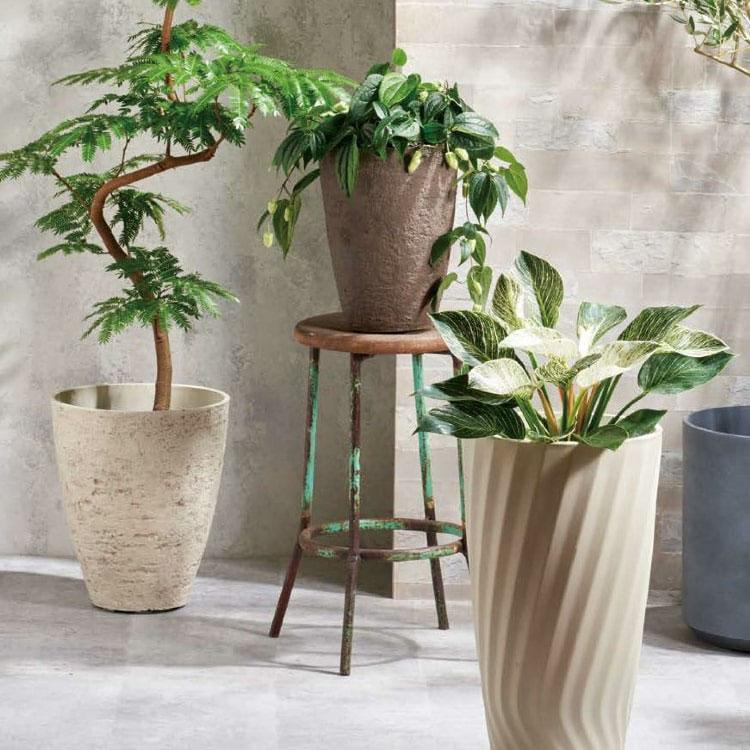 植木鉢 おしゃれ プラスチック ストーントールポット UN008-250 植木鉢 おしゃれ プラスチック ストーントールポット UN008-250