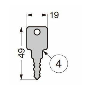 スガツネ　ランプ　LAMP　ガラス錠　0691型　インセット扉用　　0691-501｜shop-hardbox｜04