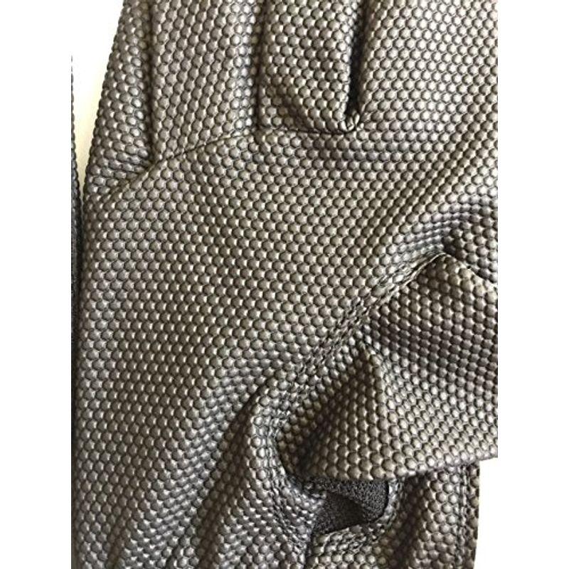 富士グローブ　PUライナーアルファブラック　合成皮革手袋　黒色　10双組　日本製素材使用　Lサイズ