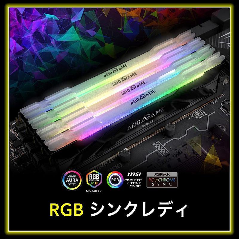 日本addlink AddGame Spider X4 RGB デスクトップ PC用メモリ DDR4