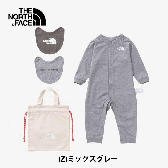 ノースフェイス ベビー ロンパースセット THE NORTH FACE [ NTB82352 ] ロングスリーブロンパース＆2Pビブ キッズ 赤ちゃん 出産祝い よだれかけ [230812]｜shop-hood｜03