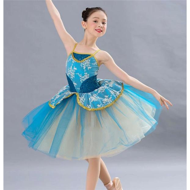 バレエ 女の子 子供 ジュニア キッズ 可愛さ満載 ダンス服 練習着 演出用 子供ダンス衣装 ワンピース ブルー チュチュ 演出バレエ ジュニア Ballet用品 Ba028 Syokoya 通販 Yahoo ショッピング
