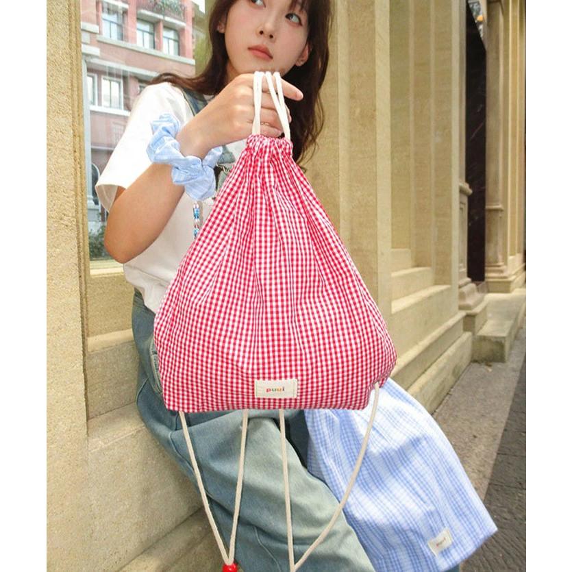 ナップサック チェック柄 ナップザック リュック ジムサック ジム