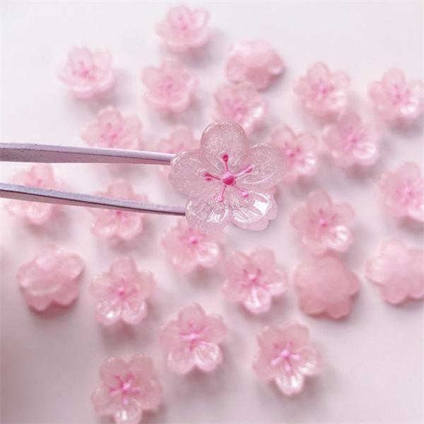 5個 チャーム 花 ピンク 桜 サクラ さくら 樹脂 可愛い ピアスパーツ イヤリングパーツ 貼り付け アクセサリー DIY 手芸 ハンドメイド 手作り パーツ デコパーツ :fj344:syokoya 通販 チャーム バック 桜 ハンドメイド C.8
