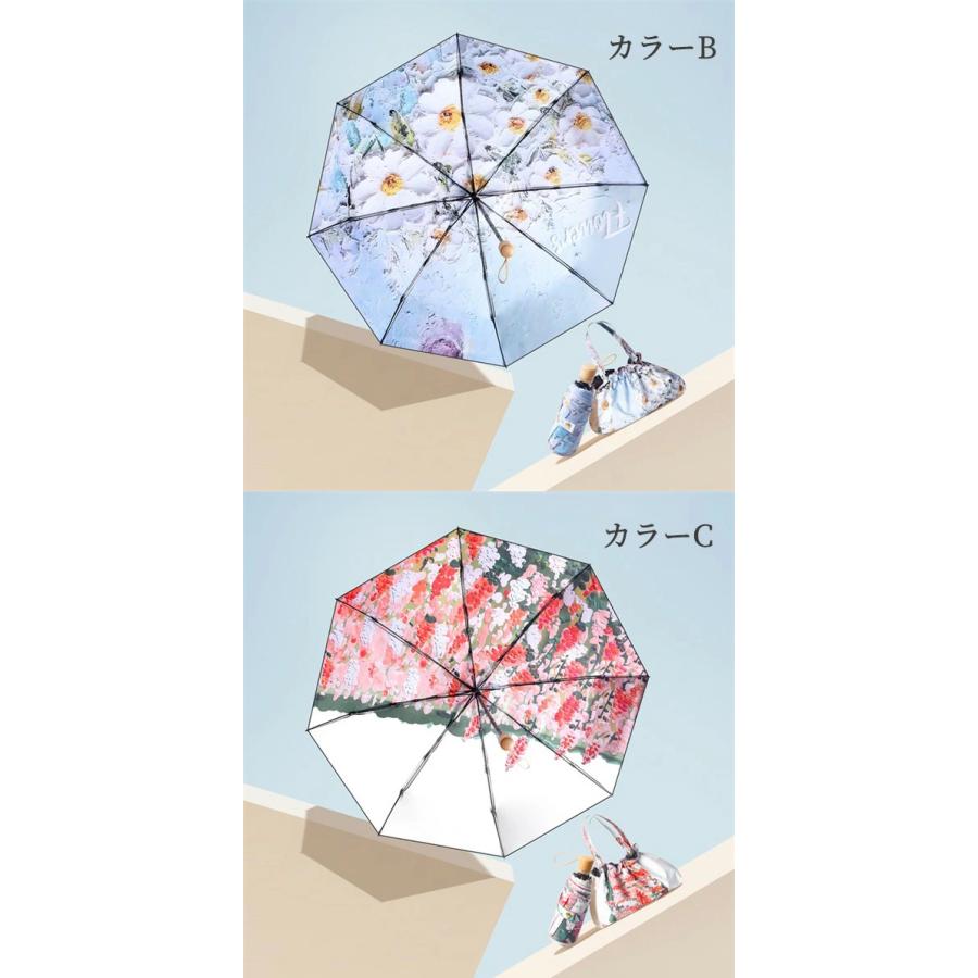同色収納袋付き 8本骨 日傘 雨傘 レディース メンズ 折り畳み傘