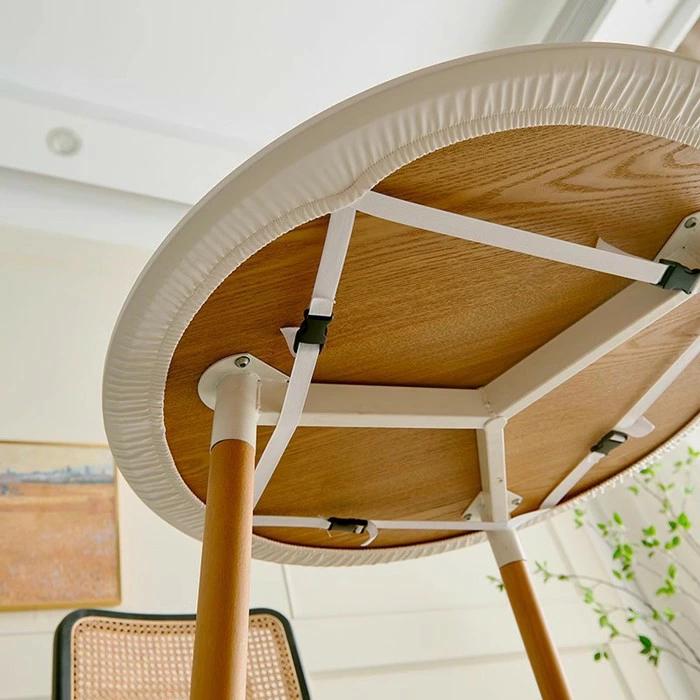 テーブルクロス 耐熱 撥水 PUレザー 矩形 円形 伸縮素材 全周ゴム 撥水