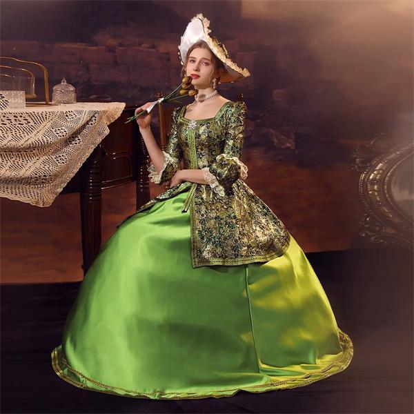 中世貴族 豪華ロングドレス お姫様ドレス プリンセスライン 公爵夫人