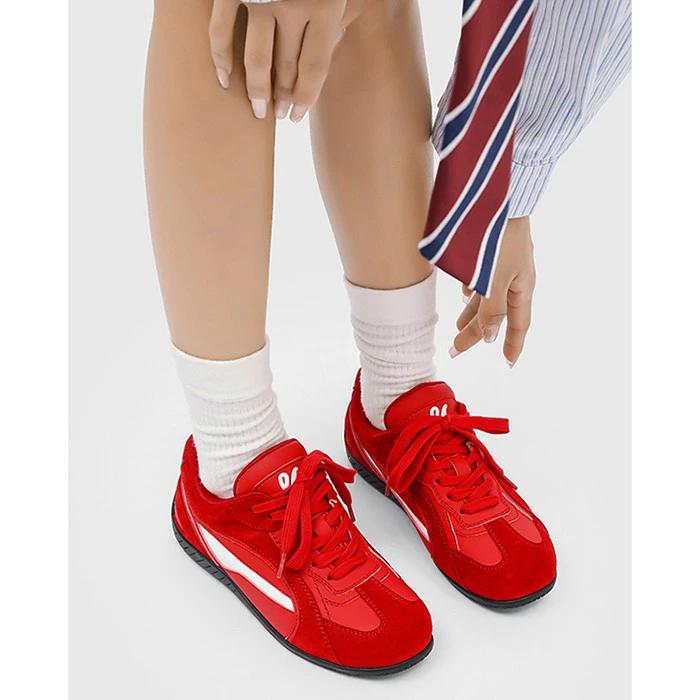 スニーカー ローカット 春 秋 柔らかい 薄底スニーカー スポーティ