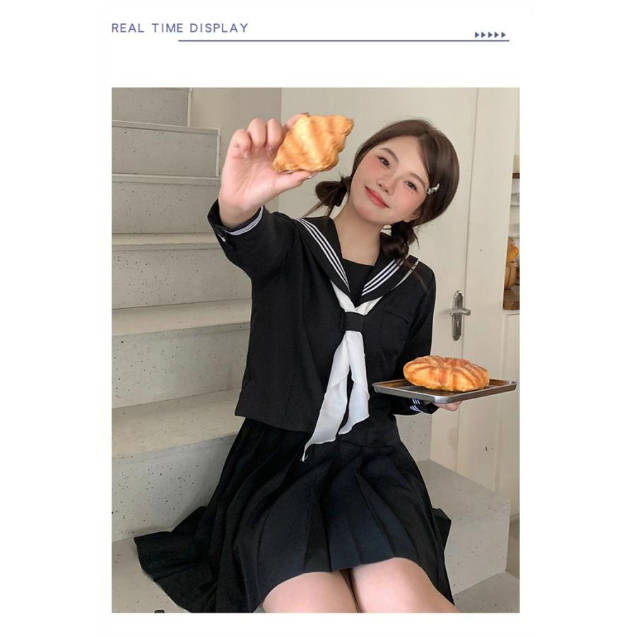 大きいサイズ セーラー服 長袖 上下セット ぽっちゃり JK制服 女子