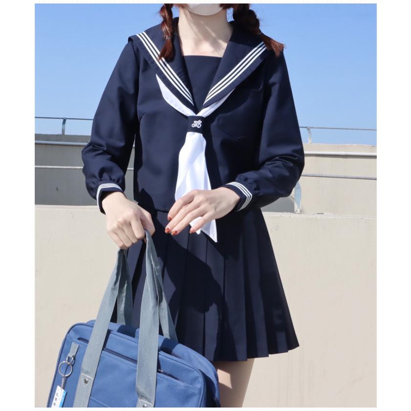 セーラー服　上下　Мサイズ セーラー服上下+スカーフセット<8>◇セーラー服 学生服 S、M、L