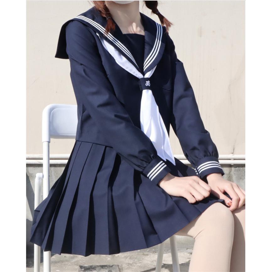 大きいサイズ セーラー服 長袖 上下セット ぽっちゃり JK制服