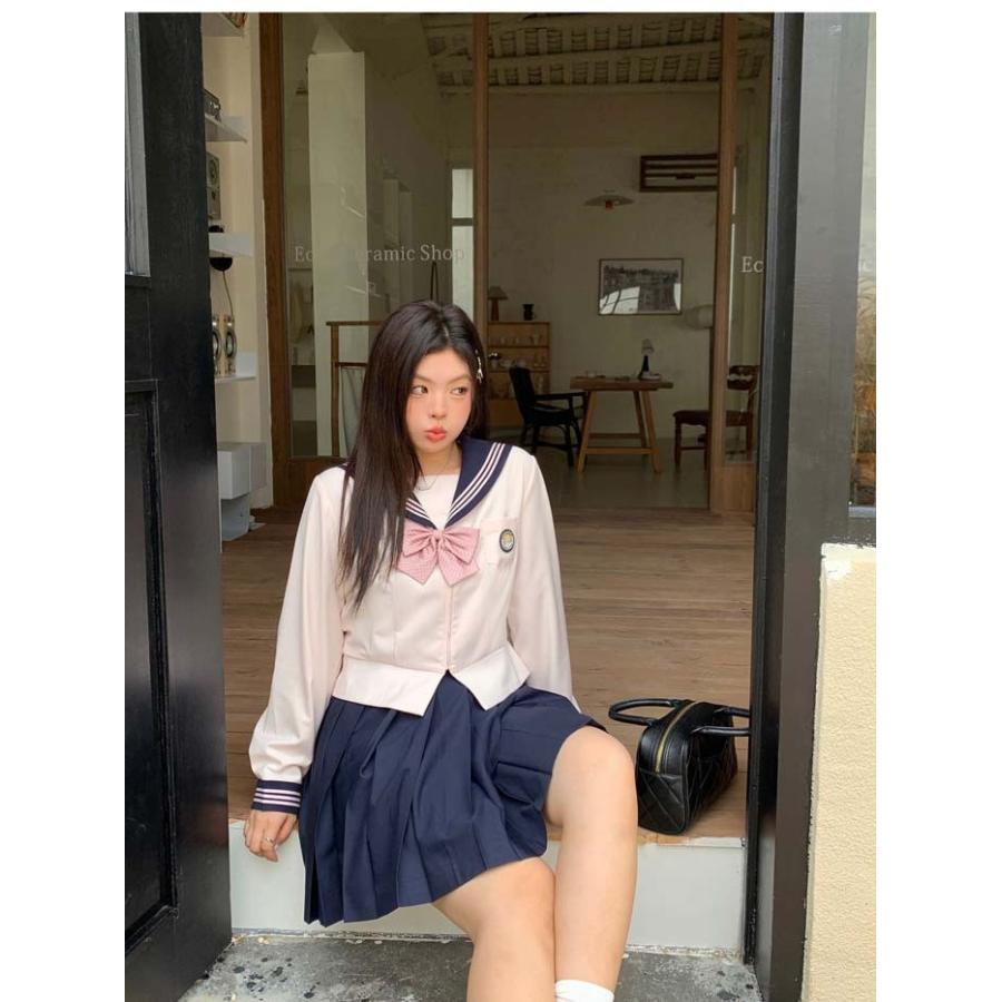 大きいサイズ セーラー服 卒業式 女の子 制服 学生制服 3点セット 長袖