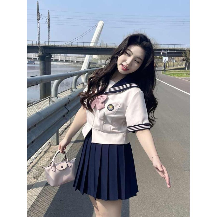 大きいサイズ セーラー服 卒業式 女の子 制服 学生制服 3点セット 長袖