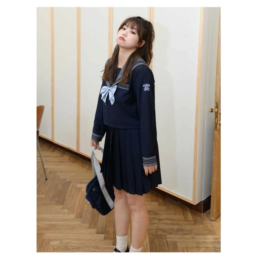 大きいサイズ セーラー服 卒業式 女の子 制服 学生制服 3点セット 長袖