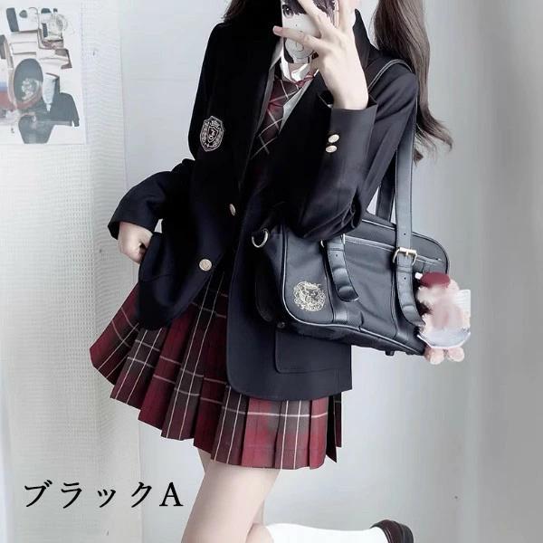 卒業式 スーツ 女の子 4点セット 茶色 制服 制服風 ブレザー