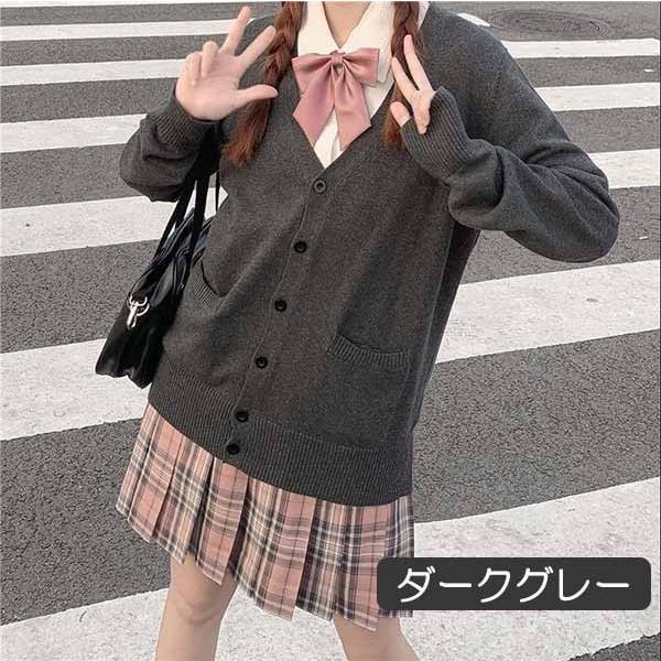 超希少✨キャラバン 日本製 ウール100％ 長袖カーディガン M ボルドー系 スクール カーディガン Vネック レディース 学生 秋 秋物